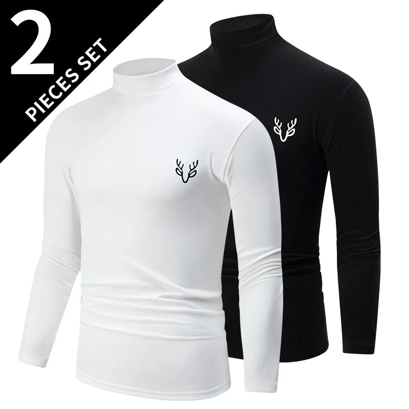 Menś Thermal Compression Long Sleeve Shirts- 3 Pack / Warm, Stretchy & Breathable Base Layer for winter