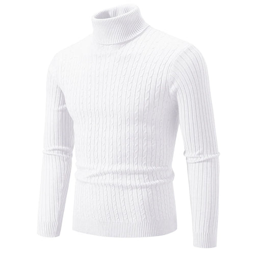 Animal Game Men´s Cable Knit Turtleneck Sweater - Slim Fit & Warm