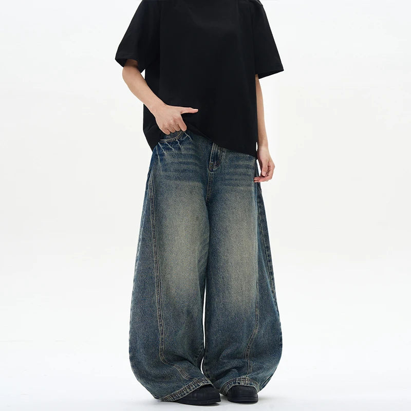 Men´s Oversized Baggy Jeans - Wide Leg Streetwear Denim Pants Vintage Style