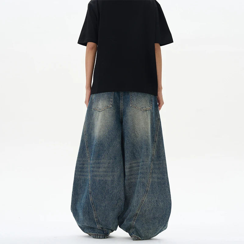 Men´s Oversized Baggy Jeans - Wide Leg Streetwear Denim Pants Vintage Style
